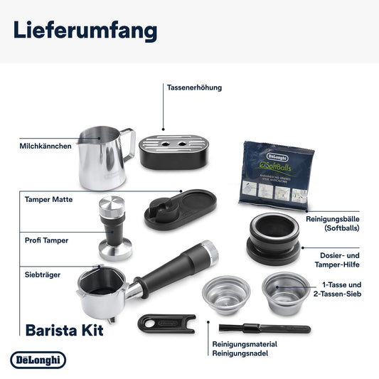 De'Longhi La Specialista Arte EC9155.W – Siebträgermaschine mit Mahlwerk, 15 Bar, 8 Mahlgrade, Weiß